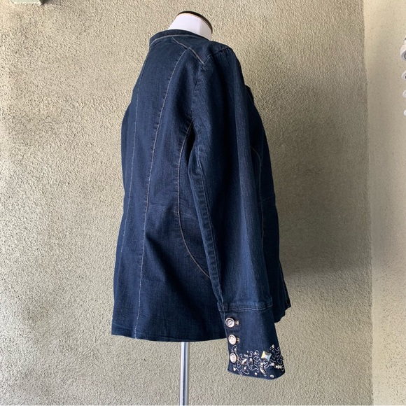 “Loom Loom Jeans” Dark Wash Denim Jean Jacket size 18W - Picture 9 of 12